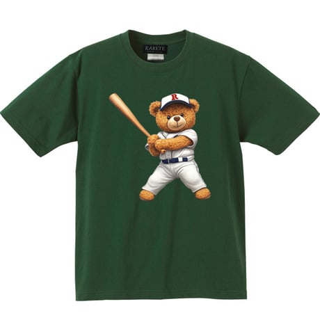 RARETE (ラルテ) テディベア teddy bear 野球 baseball 素振り Tシャツ
