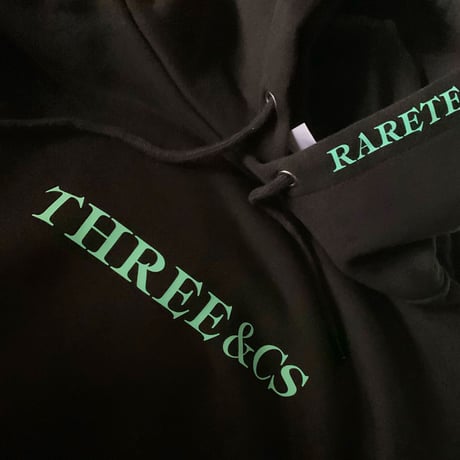RARETE (ラルテ) THREE & CS   (三密)  ブラック パーカー ビジョナリーミントROGO