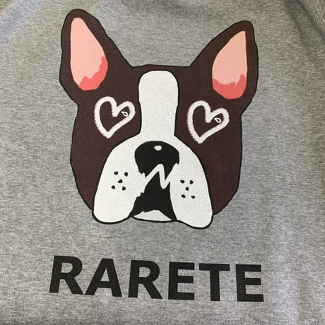 RARETE (ラルテ)  ボストンテリア ハート  スエット グレイ