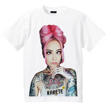 RARETE (ラルテ)    girl　Eye　Tatoo　Tシャツ  ホワイト
