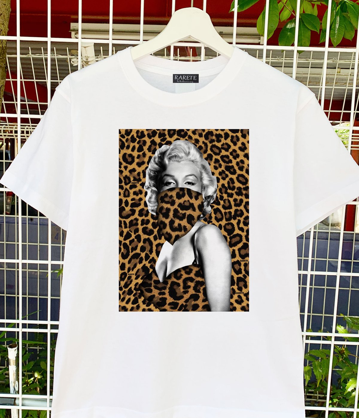 RARETE (ラルテ) マリリンモンロー バンダナ ヒョウ柄 Tシャツ  