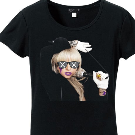 RARETE (ラルテ)  GAGA Mic Tatoo  Tシャツ  ブラック  星柄 star (レディース）