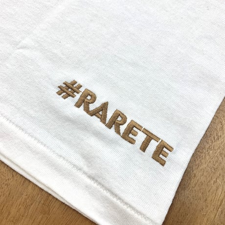 RARETE (ラルテ) テディベア 刺繍  あっかんべー  Tシャツ ナチュラル