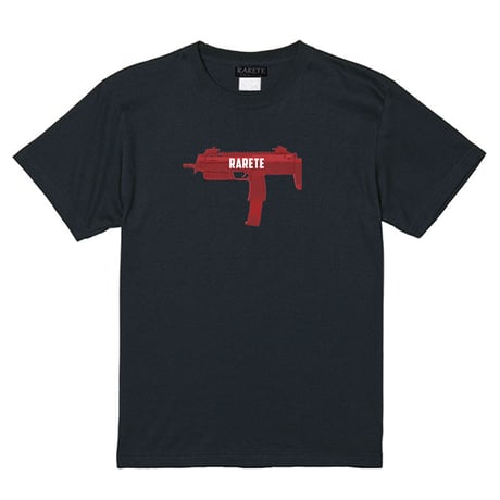 RARETE (ラルテ)    機関銃 ロゴ バックプリント　Tシャツ  ブラック