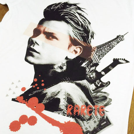 RARETE (ラルテ)   リヴァー・フェニックス  コラージュ  Tシャツ ホワイト  星柄