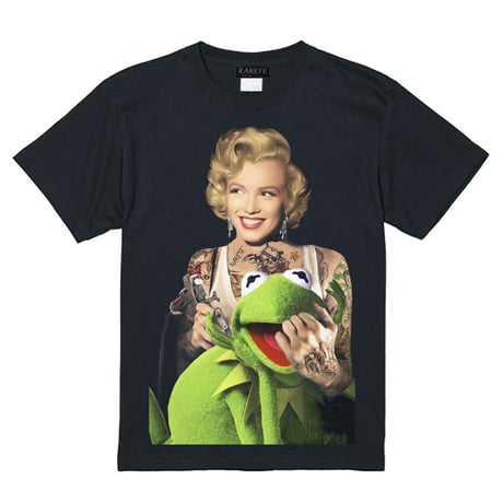 RARETE (ラルテ)   マリリンモンロー  Frog  Tシャツ  ブラック  Tシャツ
