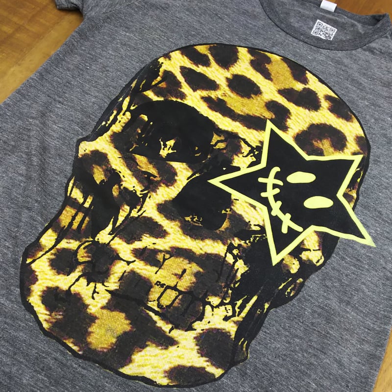 RARETE (ラルテ) ヒョウ柄 ドクロ スカル Tシャツ グレー