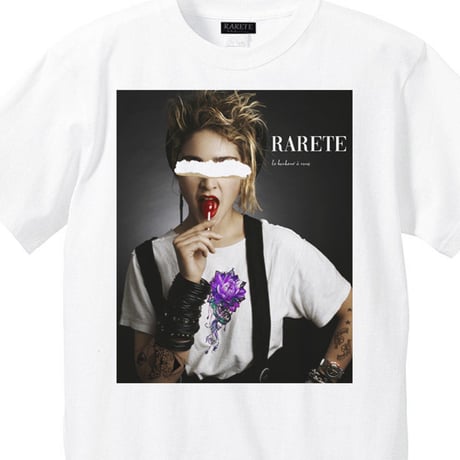 RARETE (ラルテ)   md  BLACK Flower   Tシャツ  ホワイト