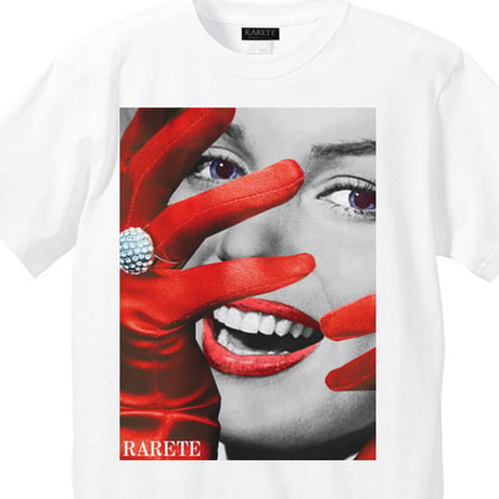 RARETE (ラルテ)  マリリンモンロー Red glove  Tシャツ ホワイト