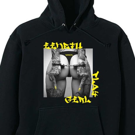 RARETE (ラルテ)  PLAYGIRL handcuffs パーカー ブラック