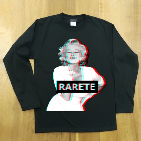 RARETE (ラルテ)  マリリンモンロー 3D KISS  ブラック  長袖Tシャツ