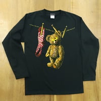 RARETE (ラルテ)  洗濯された！ テディベア   ブラック  長袖Tシャツ