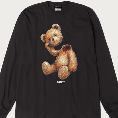 RARETE (ラルテ) テディベア Teddy bear 色鉛筆 ラフ 首取れた ロンT ロングスリーブ