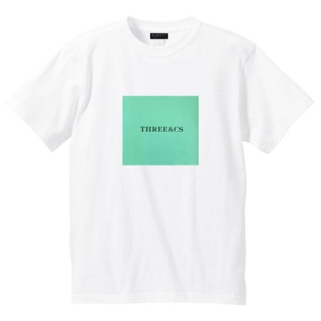 RARETE (ラルテ)  THREE CS (三密) ビジョナリー ミント BOX  Tシャツ ホワイト