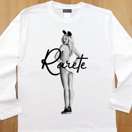 RARETE (ラルテ) Girl glove logo 長袖Tシャツ  ホワイト