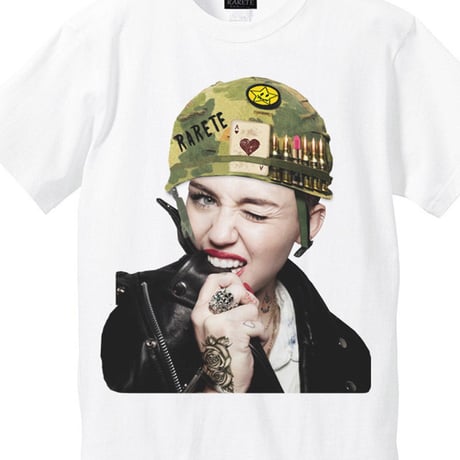 RARETE (ラルテ)  Miley combat helmet Tシャツ ホワイト