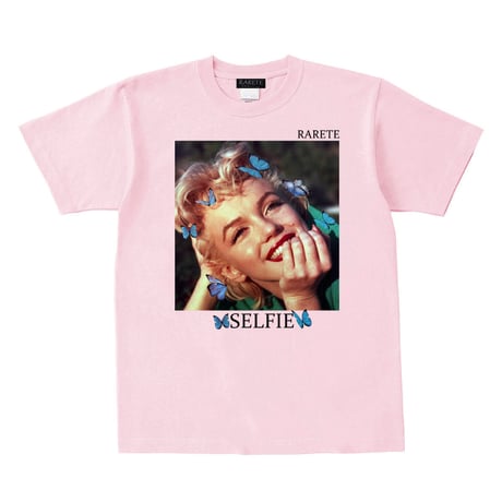 RARETE (ラルテ) Selfie 蝶々 マリリンモンロー  Tシャツ ライトピンク