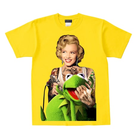RARETE (ラルテ)   マリリンモンロー  Frog  Tシャツ  イエロー  Tシャツ 星柄 star