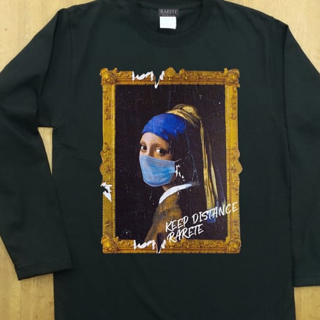 RARETE (ラルテ) フェルメール マスク ブラック  長袖Tシャツ