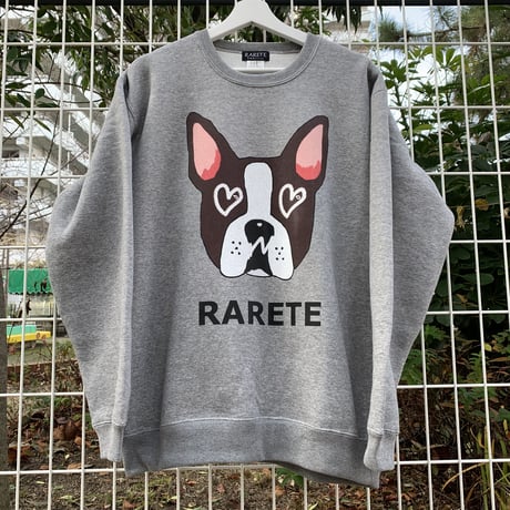 RARETE (ラルテ)  ボストンテリア ハート  スエット グレイ