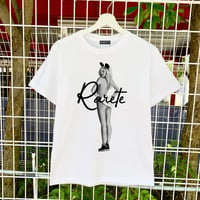 RARETE (ラルテ)  Girl glove  logo Tシャツ ホワイト