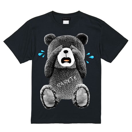 RARETE (ラルテ)  泣いちゃった！ 【グレイ】 Tシャツ ブラック