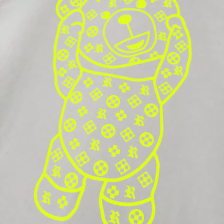 RARETE (ラルテ) テディベア Teddy bear モノグラム Tシャツ ネオンイエロー 蛍光イエロー