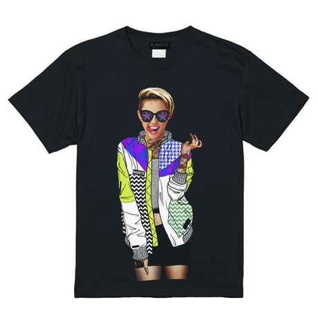 RARETE (ラルテ)    Miley  カラフル ジャケット  Tシャツ  ブラック