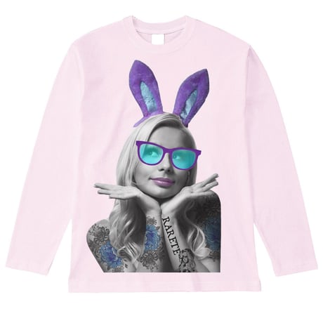 RARETE (ラルテ)  バニー タトゥー サングラス  ライトピンク  長袖Tシャツ