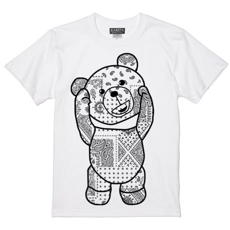 RARETE (ラルテ) テディベア バンダナ ホワイト  Tシャツ