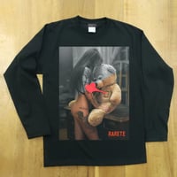 RARETE (ラルテ) heart　テディベア Girl　長袖Tシャツ ブラック　ロンT