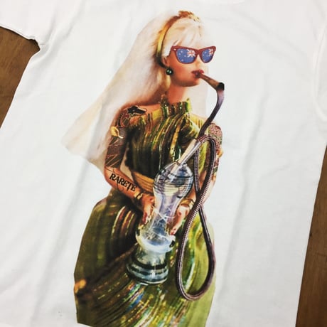 RARETE (ラルテ)   水タバコ 人形 タトゥー  Tシャツ  ホワイト  星柄 star