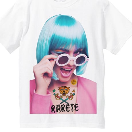 RARETE (ラルテ)   ウインク サングラス GIRL  Tシャツ ホワイト