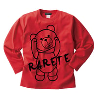 RARETE (ラルテ) 首取れた アウトライン 長袖Tシャツ レッド