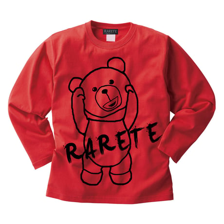 RARETE (ラルテ) 首取れた アウトライン 長袖Tシャツ レッド