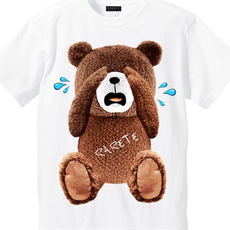 RARETE (ラルテ)  泣いちゃった！ 【茶色】 Tシャツ ホワイト