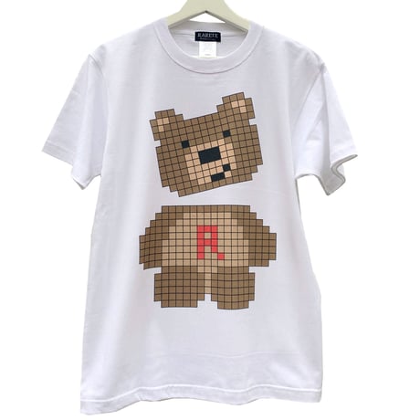 RARETE (ラルテ)  テディベア pixel ホワイト  Tシャツ