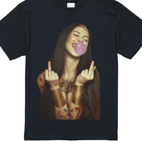 RARETE (ラルテ)    hero girl  tattoo  Tシャツ ブラック