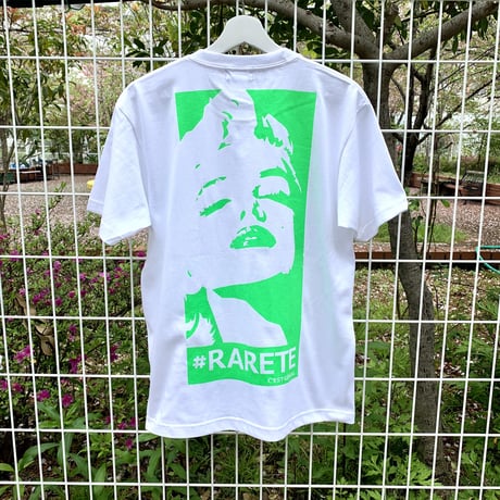 RARETE (ラルテ)  マリリンモンロー 蛍光 グリーン  Tシャツ ホワイト
