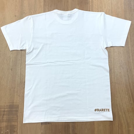 RARETE (ラルテ) テディベア 刺繍  あっかんべー  Tシャツ ナチュラル
