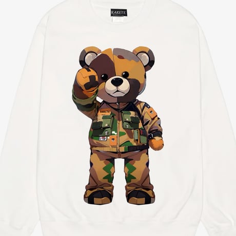 RARETE (ラルテ) テディベア Teddy bear 迷彩  camouflage スエット トレーナー