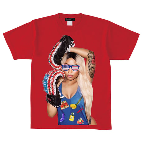 RARETE (ラルテ)    アメリカ サングラス グローブ  Girl　Tシャツ  レッド