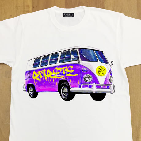 RARETE (ラルテ)   BUS グラフィック  Tシャツ  ホワイト  星柄 star