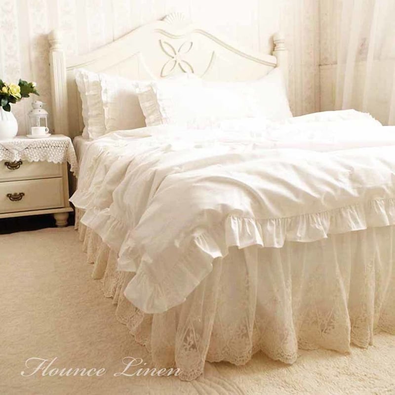 ご希望金額コメントアンティークフランスレースベットカバーシングル