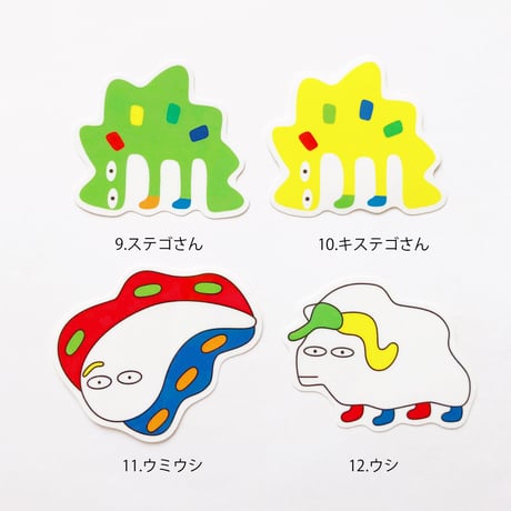 いきものステッカーMサイズ1枚