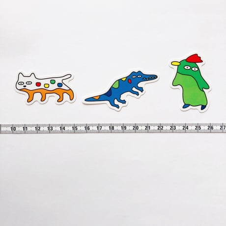 ちゃんとしたいきものステッカーSサイズ1枚