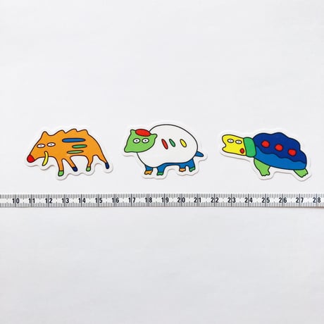 ちゃんとしたいきものステッカーSサイズ1枚