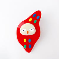 フクロウのブローチ