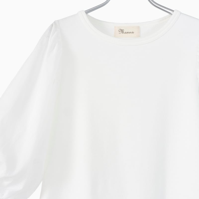 トップス cucucu 253089 ミニ裏毛シアースリーブTシャツ | Manna
