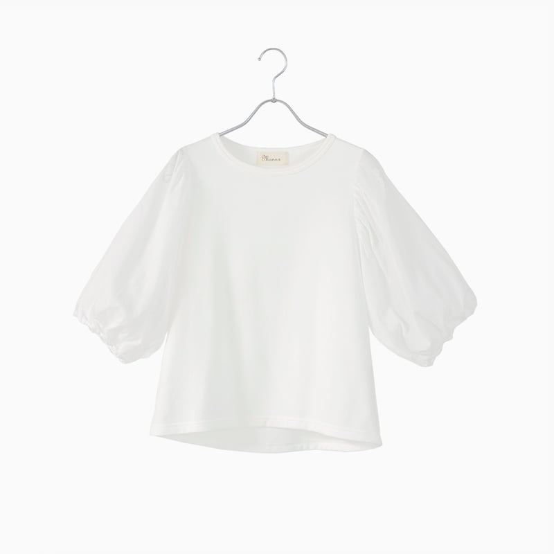 トップス cucucu 253089 ミニ裏毛シアースリーブTシャツ | Manna